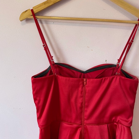 • silky sweetheart ruby red mini dress • - Picture 6 of 13